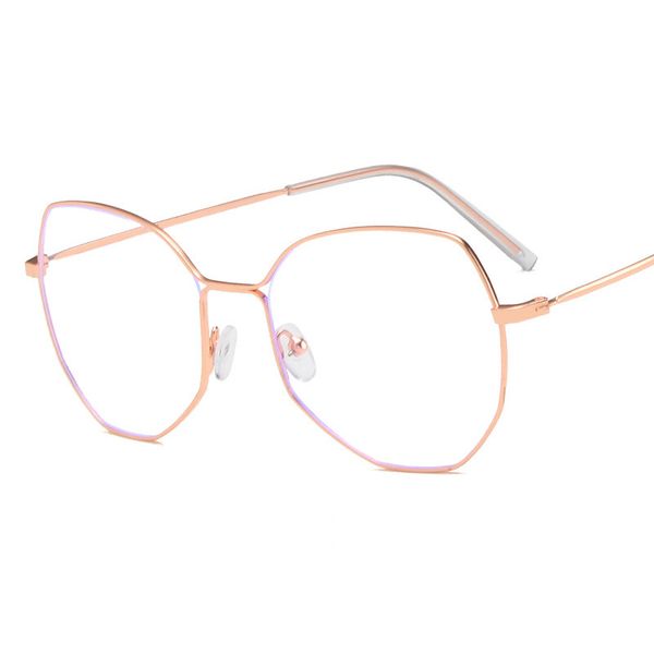 fashion metal polygonal glasses anti-blu-ray irregular trend flat lens classic retro decorative glasses frame, Black
fashion metal polygonal glasses anti-blu-ray irregular trend flat lens classic retro decorative glasses frame, Black