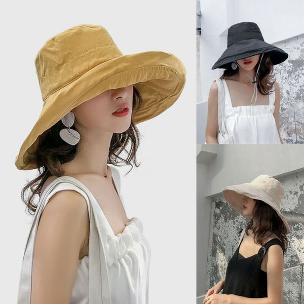 women summer uv protection sun hats double-sided fisherman hat big bonnet cap ca, Blue;gray
women summer uv protection sun hats double-sided fisherman hat big bonnet cap ca, Blue;gray