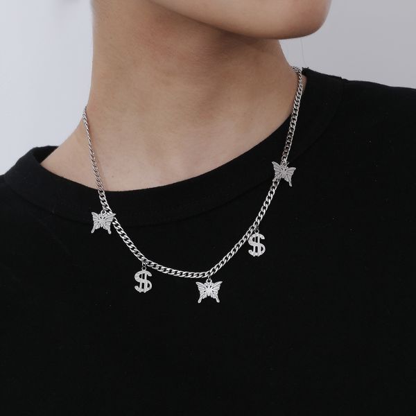 men butterfly necklaces individuality stainless steel necklace ins necklace drop shipping with opp bag, Silver
men butterfly necklaces individuality stainless steel necklace ins necklace drop shipping with opp bag, Silver