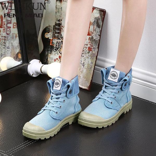 2020 new canvas shoes women boots palladium style fashion high-ankle casual shoes female boots, Black
2020 new canvas shoes women boots palladium style fashion high-ankle casual shoes female boots, Black