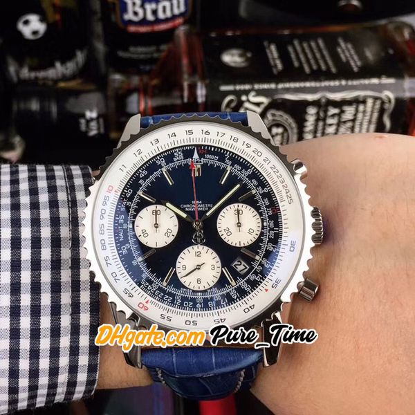 new 46mm ab012721 blue dial white subdial miyota quartz chronograph mens watch satch steel case leather strap watches pure_time, Slivery;brown
new 46mm ab012721 blue dial white subdial miyota quartz chronograph mens watch satch steel case leather strap watches pure_time, Slivery;brown