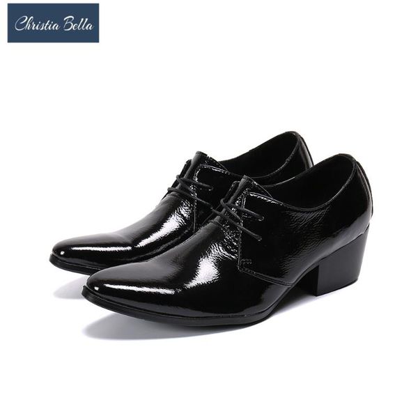 christia bella genuine leather mid heel oxford shoes men pointed toe wedding dress shoes increase height lace up brogue, Black
christia bella genuine leather mid heel oxford shoes men pointed toe wedding dress shoes increase height lace up brogue, Black