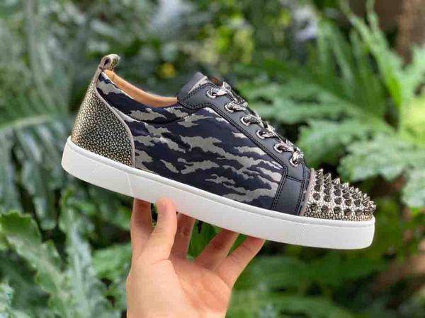 super men's quality sneakers red bottom high sneaker sporty-luxey red soles homme shoes camo rivets toe outdoor walking dress trainers, Black
super men's quality sneakers red bottom high sneaker sporty-luxey red soles homme shoes camo rivets toe outdoor walking dress trainers, Black