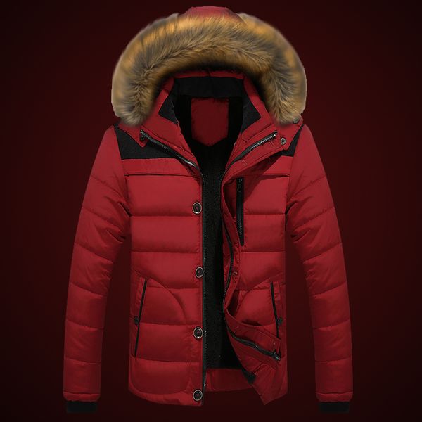 brand winter men coat jacket casual fur collar hooded cotton padded parkas male wadded coat thick warm man jacket big size m-5xl, Black
brand winter men coat jacket casual fur collar hooded cotton padded parkas male wadded coat thick warm man jacket big size m-5xl, Black