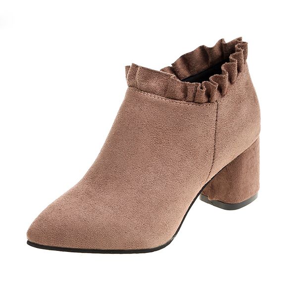 explosion models female high heel boots solid color shallow mouth pointed fashion boots short tube side zipper cotton boots, Black
explosion models female high heel boots solid color shallow mouth pointed fashion boots short tube side zipper cotton boots, Black