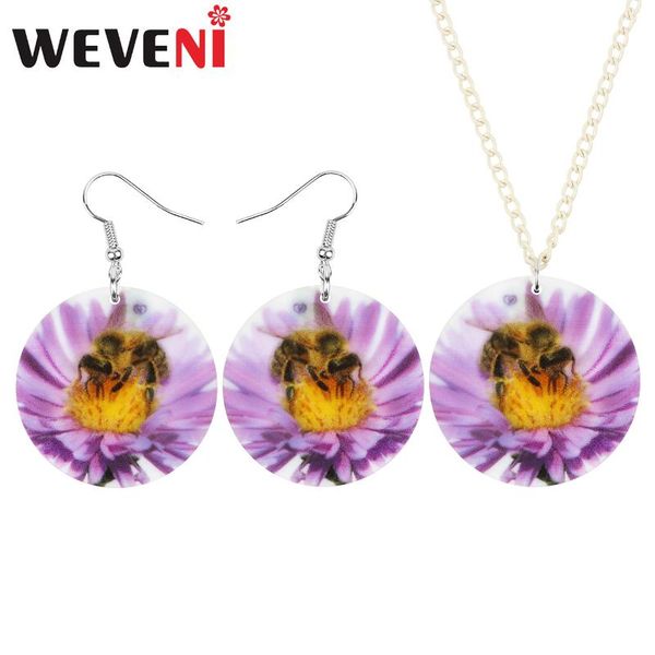weveni acrylic round honeybee bee flower jewelry sets insect animal earrings necklace for women girls fashion gifts jewellery, Silver
weveni acrylic round honeybee bee flower jewelry sets insect animal earrings necklace for women girls fashion gifts jewellery, Silver