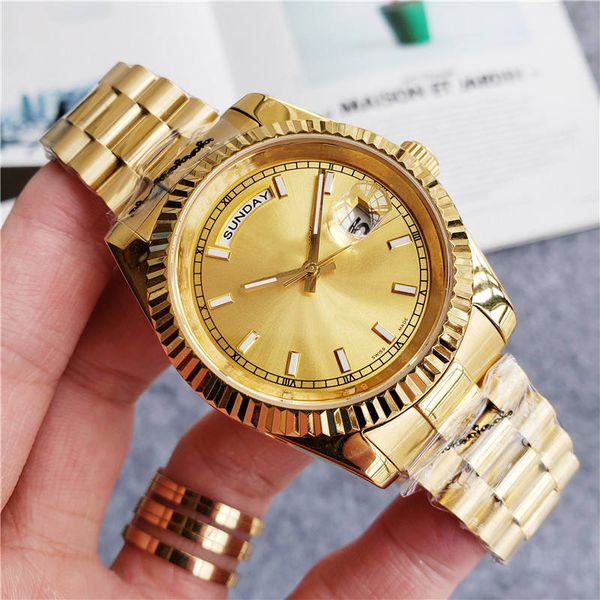 men women fashion gold watch day and date stainless steel automatic movement mechanical designer watches wristwatch clock montre, Slivery;brown
men women fashion gold watch day and date stainless steel automatic movement mechanical designer watches wristwatch clock montre, Slivery;brown