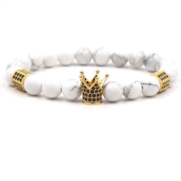 new trendy imperial cz paved gold color crown charm bracelets natural tiger eye stone beads women men jewelry, Black
new trendy imperial cz paved gold color crown charm bracelets natural tiger eye stone beads women men jewelry, Black