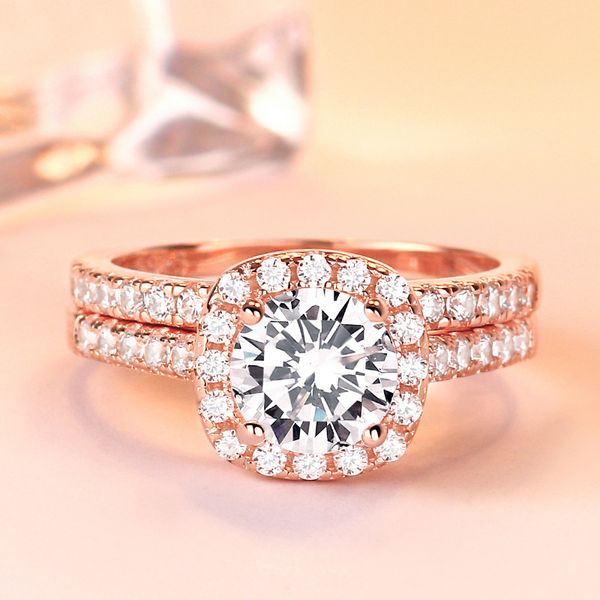 925 Sterling Silver Sparkling 42 pieces Sparkling CZ Wedding Rings set Rose gold color Anniversary Promise Engagement Ring Bridal Sets
925 Sterling Silver Sparkling 42 pieces Sparkling CZ Wedding Rings set Rose gold color Anniversary Promise Engagement Ring Bridal Sets
