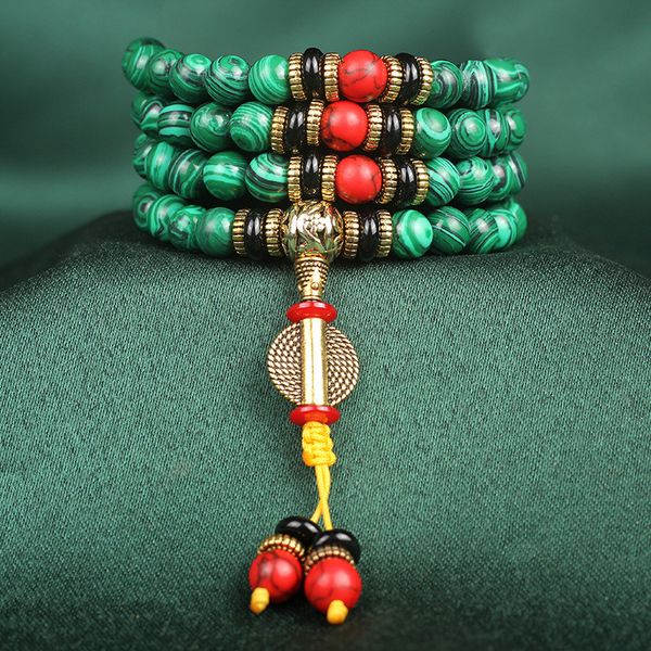 tennis fashion natural stone malachite 8mm beads 108 buddha charms bracelets men women long bangle religion tibet jewelry gifts, Golden;silver
tennis fashion natural stone malachite 8mm beads 108 buddha charms bracelets men women long bangle religion tibet jewelry gifts, Golden;silver