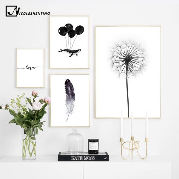 feather dandelion wall art nordic poster black white minimalist canvas print painting decoration picture modern home decor
feather dandelion wall art nordic poster black white minimalist canvas print painting decoration picture modern home decor