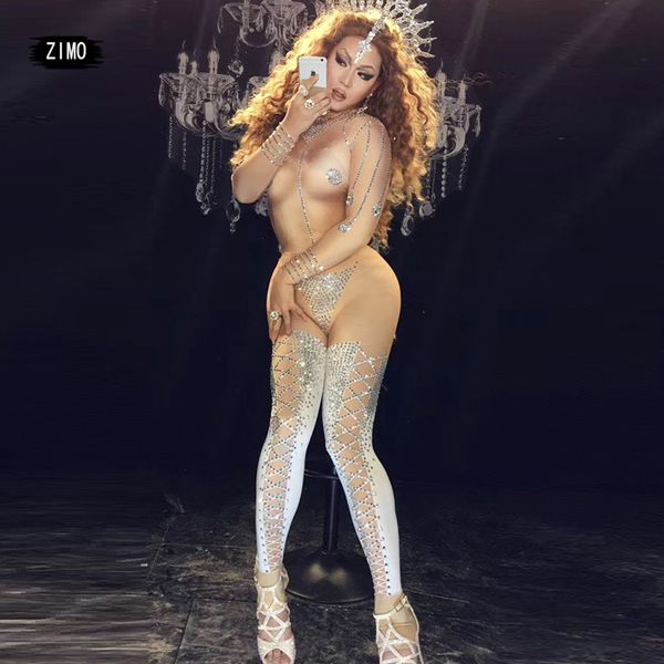 silver rhinestones nude skinny jumpsuit elastic stage wear nightclub female dj singer crystals performance costume fashion, Black;red
silver rhinestones nude skinny jumpsuit elastic stage wear nightclub female dj singer crystals performance costume fashion, Black;red