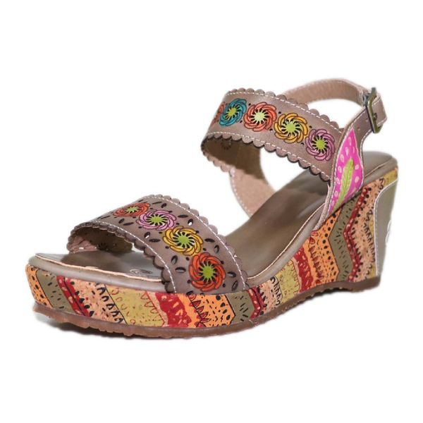 2020 summer women sandals 6-8cm wedges high heel shoes fall street look genuine leather buckle open toed flower women shoes, Black
2020 summer women sandals 6-8cm wedges high heel shoes fall street look genuine leather buckle open toed flower women shoes, Black