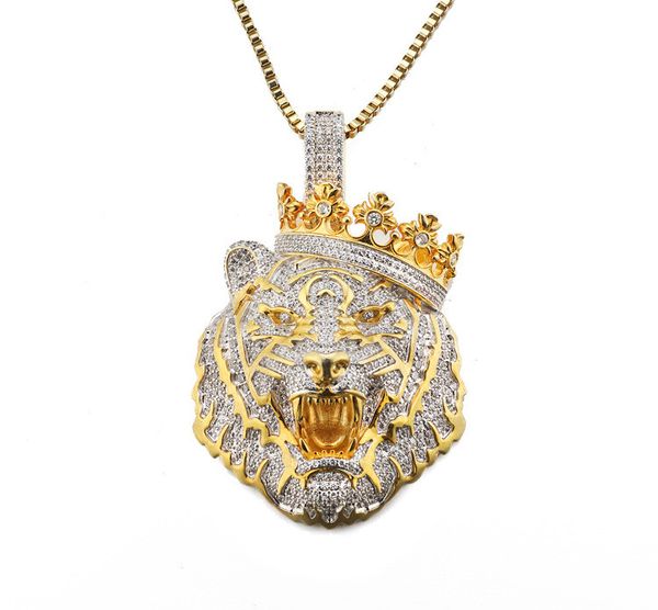 Hiphop Jewelry Copper Crystal Tiger Head Pendant Necklace Unique Zircons Hip Hop Men's Necklace Jewelry
Hiphop Jewelry Copper Crystal Tiger Head Pendant Necklace Unique Zircons Hip Hop Men's Necklace Jewelry