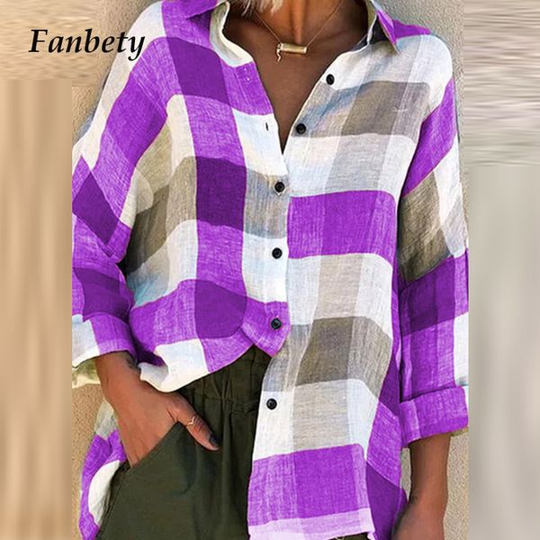 women elegant v neck button blouse shirts 2020 autumn long sleeve plaid print ladies new casual plus size loose blusa, White
women elegant v neck button blouse shirts 2020 autumn long sleeve plaid print ladies new casual plus size loose blusa, White