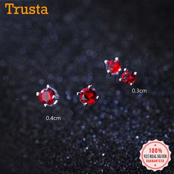trusta 2020 new 925 sterling silver fashion women's cute tiny 4mmx4mm red zircon stud earrings gift for girls kids lady ds238, Golden;silver
trusta 2020 new 925 sterling silver fashion women's cute tiny 4mmx4mm red zircon stud earrings gift for girls kids lady ds238, Golden;silver