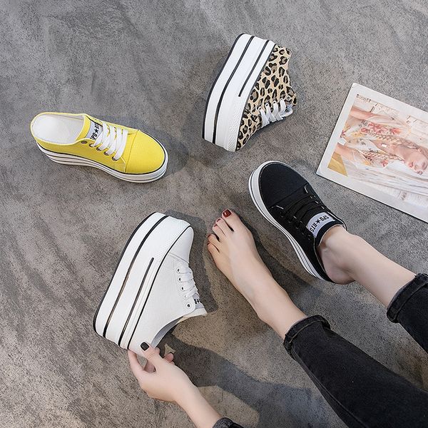 baotou half drag woman sandal heels 12cm ladies slippers wedges women canvas shoes platform sandals heel mule heel slippers, Black
baotou half drag woman sandal heels 12cm ladies slippers wedges women canvas shoes platform sandals heel mule heel slippers, Black