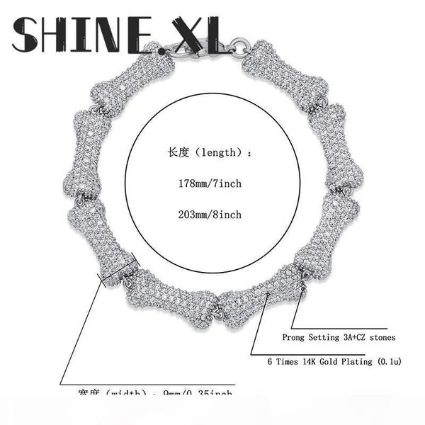 new arrived 9mm sliver color iced out cubic zircon braceletbone chain for men jewelry for man women gift, Black
new arrived 9mm sliver color iced out cubic zircon braceletbone chain for men jewelry for man women gift, Black