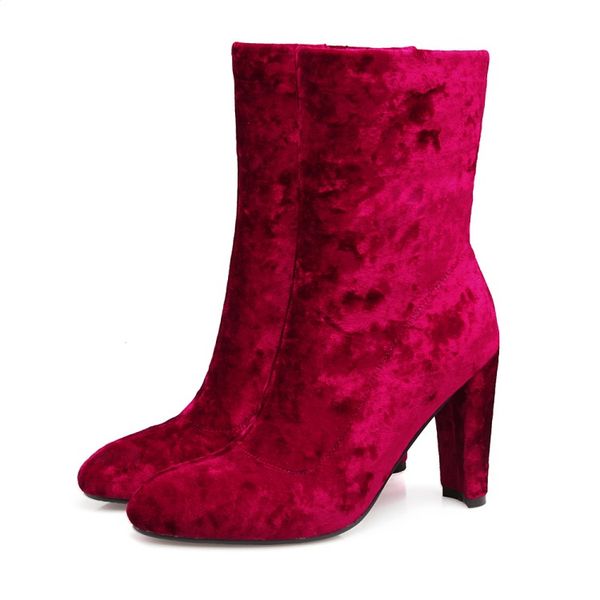 fashion womenn shoe big size 33 to 44 45 46 high heel dress boots burgundy velvet ankle boots pointed thick heel design boots, Black
fashion womenn shoe big size 33 to 44 45 46 high heel dress boots burgundy velvet ankle boots pointed thick heel design boots, Black