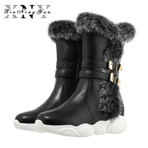 xiuningyan eur plus size 34-46 brand women boots winter shoes wedges platform ladies snow botas keep warm mid calf boots mujer, Black
xiuningyan eur plus size 34-46 brand women boots winter shoes wedges platform ladies snow botas keep warm mid calf boots mujer, Black