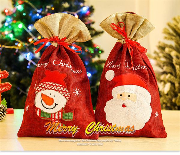 2 styles creative santa claus bags linen drawstring snowman gift bag celebration holiday children candy bag party decorations
2 styles creative santa claus bags linen drawstring snowman gift bag celebration holiday children candy bag party decorations