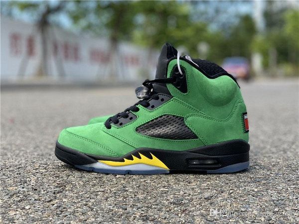 air authentic 5 se oregon ducks basketball shoes apple green yellow strike black jumpman reflective retro men sports sneakers with box
air authentic 5 se oregon ducks basketball shoes apple green yellow strike black jumpman reflective retro men sports sneakers with box