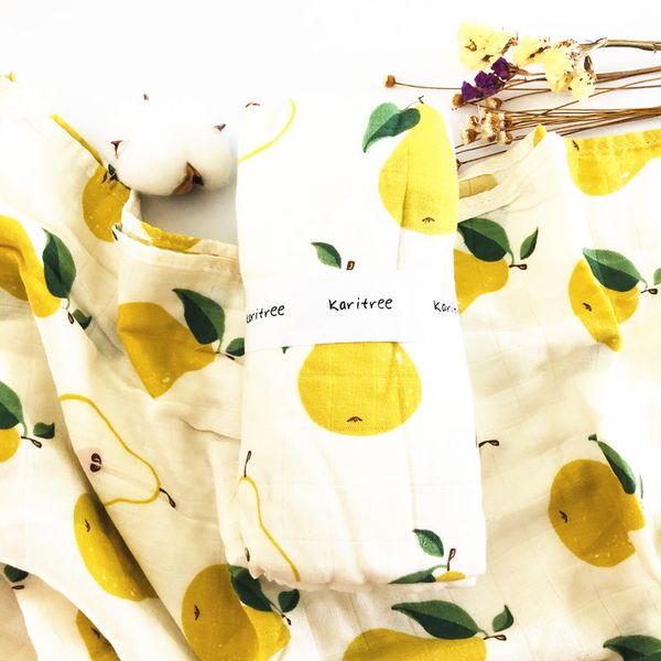 Yellow 70% Bamboo Cotton Baby Swaddle Muslin Blankets Newborn Blankets Ins Gauze Infant Wrap Sleepsack Swaddleme Bath Towel
