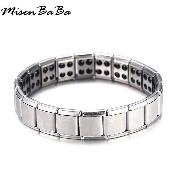 magnetic bracelets stainless steel elastic health energy balance tourmaline germanium bracelet bangle for women men jewelry gift, Black
magnetic bracelets stainless steel elastic health energy balance tourmaline germanium bracelet bangle for women men jewelry gift, Black