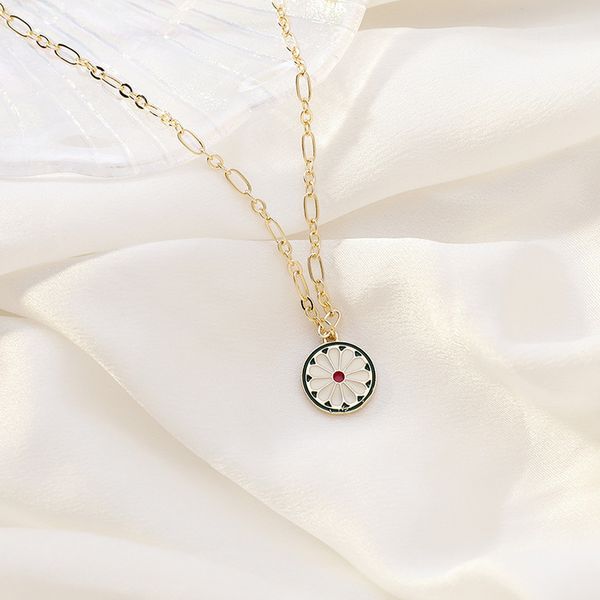 2020 new design enamel daisy pandant necklaces for women girl gold color metal round geometric flower chokers necklace jewelry, Silver
2020 new design enamel daisy pandant necklaces for women girl gold color metal round geometric flower chokers necklace jewelry, Silver