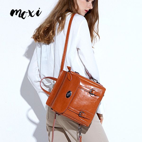 women backpack trendy brown shoulder daypack female genuine leather daily backpack for womens oil wax cowskin casual bag 
women backpack trendy brown shoulder daypack female genuine leather daily backpack for womens oil wax cowskin casual bag
