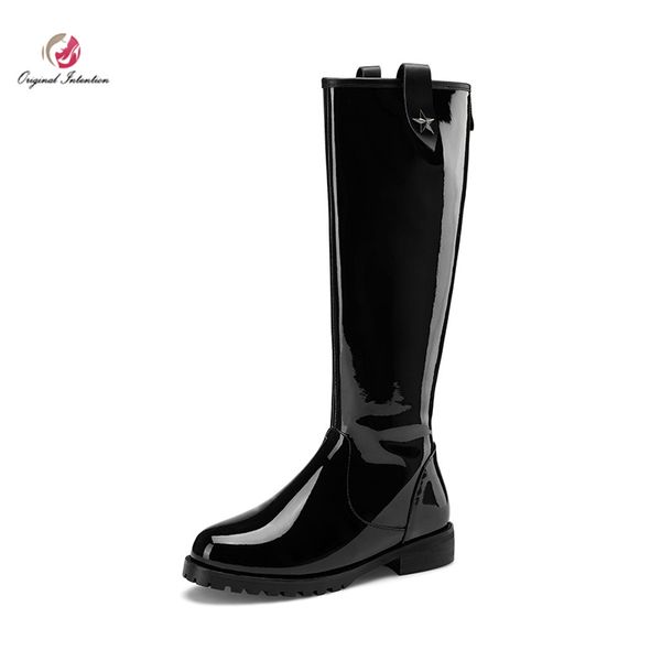 original intention high-quality winter boots patent leather black round shoes concise office dress casual lady shoes flat heel
original intention high-quality winter boots patent leather black round shoes concise office dress casual lady shoes flat heel