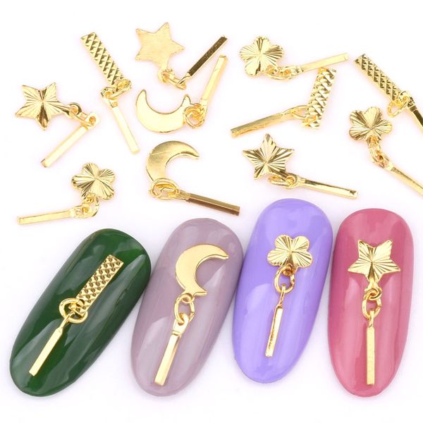 10pcs 3d charm gold nail decoration moon five-pointed star bow ornaments nail accessories qb246-250, Silver;gold
10pcs 3d charm gold nail decoration moon five-pointed star bow ornaments nail accessories qb246-250, Silver;gold