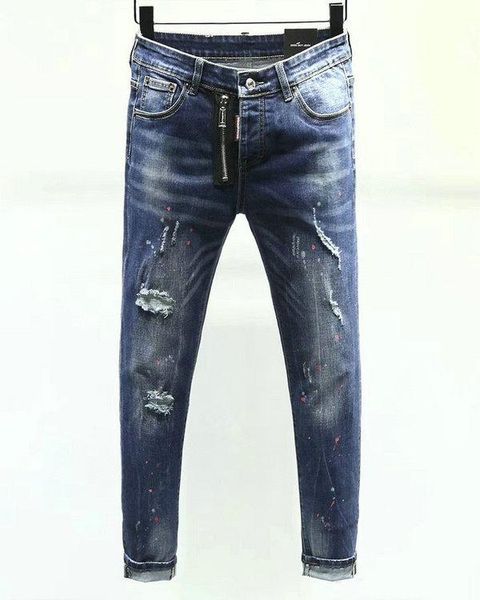 2020 new famous mens jeans mens ripped skinny slim elastic denim fit biker jeans fashion ripped pants rock revival jeans, Blue
2020 new famous mens jeans mens ripped skinny slim elastic denim fit biker jeans fashion ripped pants rock revival jeans, Blue