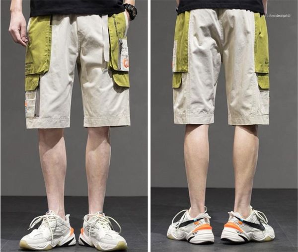 pants straight mid waist contrast color loose pants mens designer pocket cargo pants knee length drawstring patchwork, White;black
pants straight mid waist contrast color loose pants mens designer pocket cargo pants knee length drawstring patchwork, White;black