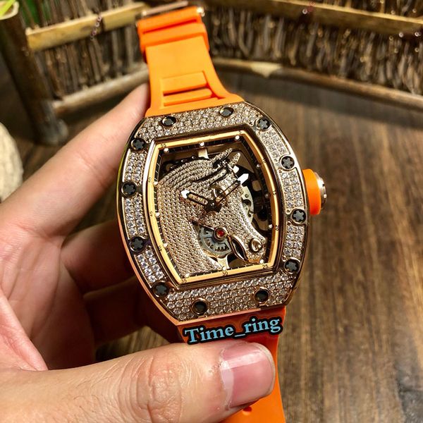 edition rm052-2 skeleton dial rose gold diamond case japan miyota automatic movement rm052-2 mens watch rubber strap designer watches, Slivery;brown 
edition rm052-2 skeleton dial rose gold diamond case japan miyota automatic movement rm052-2 mens watch rubber strap designer watches, Slivery;brown