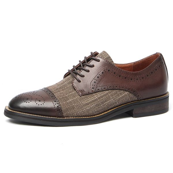 dress shoes designer men autumn winter british retro all-match cowhide soes lace-up business, Black
dress shoes designer men autumn winter british retro all-match cowhide soes lace-up business, Black