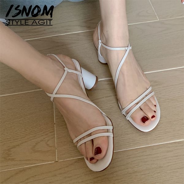 isnom narrow strappy ladies sandals summer thick high heels shoes woman dress leather liner cozy women's sandals fashion, Black
isnom narrow strappy ladies sandals summer thick high heels shoes woman dress leather liner cozy women's sandals fashion, Black