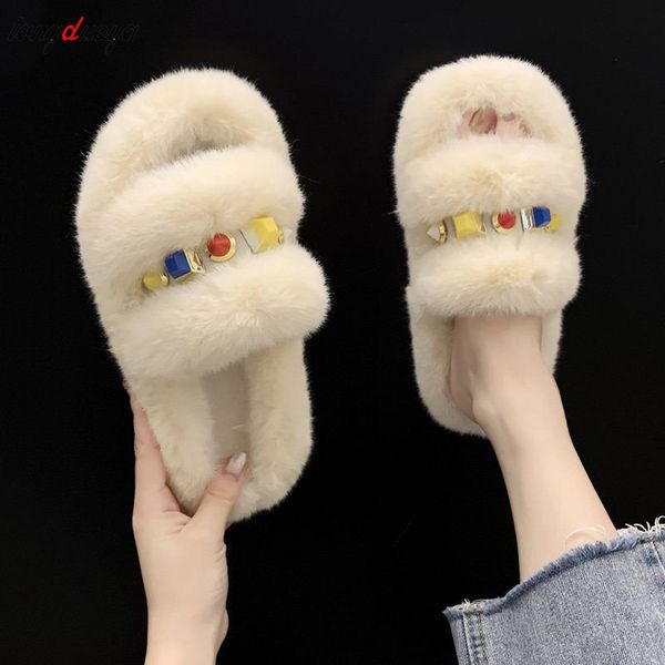 fur slippers women winter house fuzzy slippers fur fashion warm shoes woman slip on flats female furry slides cozy home, Black
fur slippers women winter house fuzzy slippers fur fashion warm shoes woman slip on flats female furry slides cozy home, Black