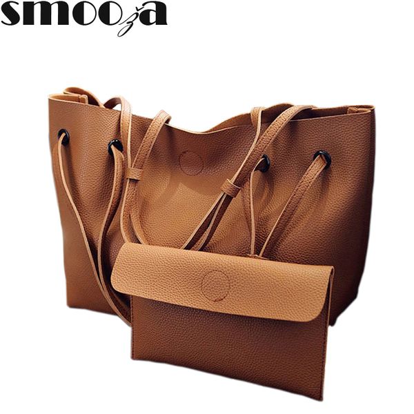 smooza women' soft pu leather handbag set fashion designer female shoulder bags big casual bags set handbags purse
smooza women' soft pu leather handbag set fashion designer female shoulder bags big casual bags set handbags purse