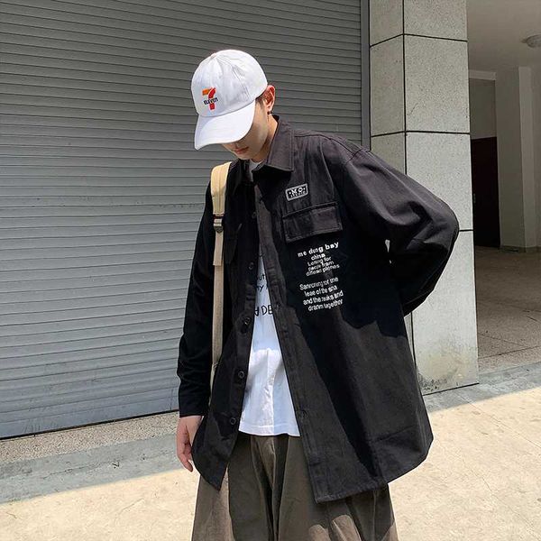 mrdonoo 2020 autumn new fashion long-sleeved casual shirt hong kong style men's loose letter printed shirt hight street cs05, White;black
mrdonoo 2020 autumn new fashion long-sleeved casual shirt hong kong style men's loose letter printed shirt hight street cs05, White;black