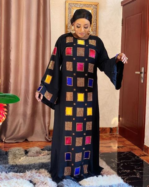 casual dresses femme robe cross-border supply african women's -selling large round neck geometric drilling bell sleeve dress vestido, Black;gray
casual dresses femme robe cross-border supply african women's -selling large round neck geometric drilling bell sleeve dress vestido, Black;gray