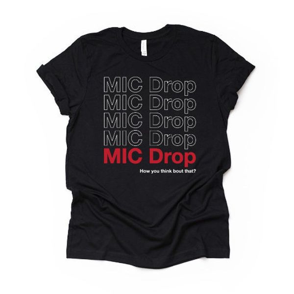 mic drop t shirt lustige k pop t shirt jungkook taehyung jimin hoseok yoongi seokjin namjoon shirt kpop merch(1