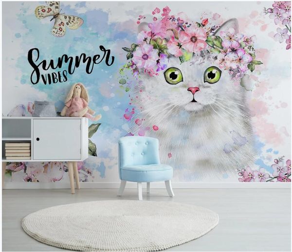 3d wallpaper custom p mural on the wall european simple floral kitten children's room home decor p wallpaper for living room
3d wallpaper custom p mural on the wall european simple floral kitten children's room home decor p wallpaper for living room