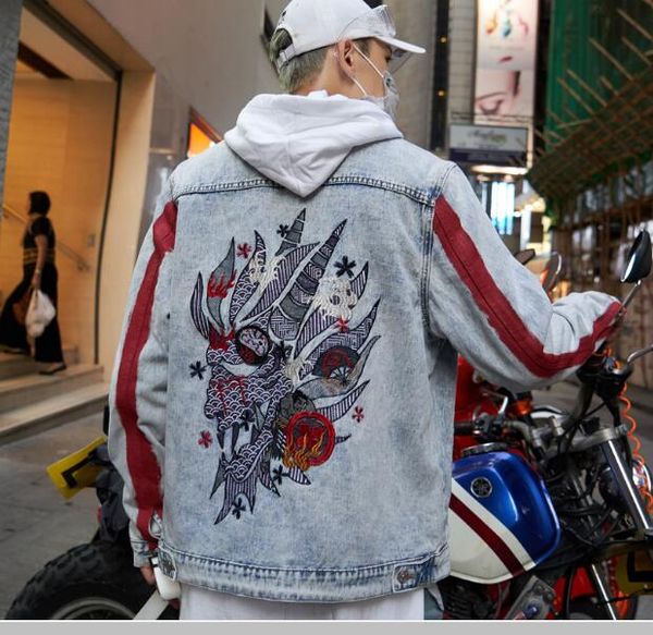 totems blue jackets men creative embroidery windbreaker casual jean streetwear harajuku denim jacket baseball overcoats, Black;brown
totems blue jackets men creative embroidery windbreaker casual jean streetwear harajuku denim jacket baseball overcoats, Black;brown