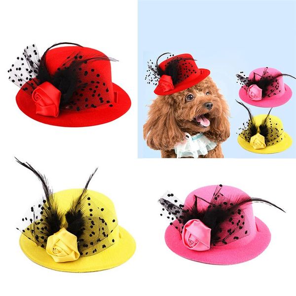 fashion fake feather flower decor pet costume hat elegant pet banquet party hat for dogs cats creative clothing accessories
fashion fake feather flower decor pet costume hat elegant pet banquet party hat for dogs cats creative clothing accessories