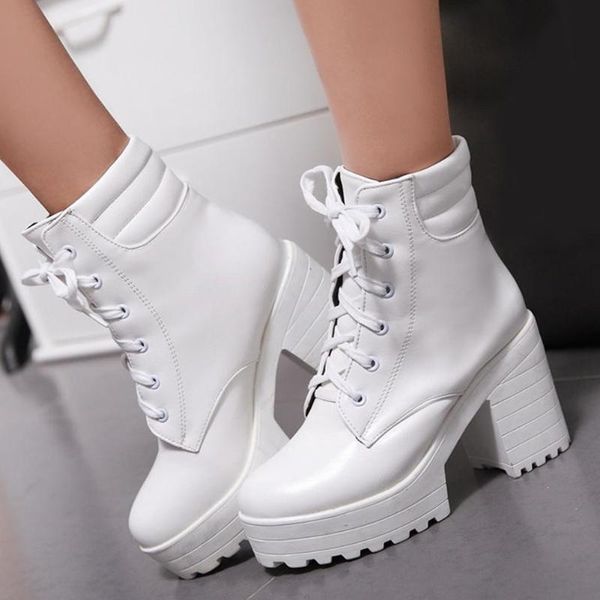 boots round toe square heel female lace-up super high platform 2021 big size 43 ankle women shoes, Black
boots round toe square heel female lace-up super high platform 2021 big size 43 ankle women shoes, Black