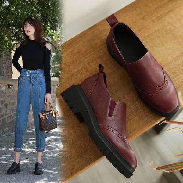 dress shoes ins women pumps natural leather brogues sheepskin classic british loafers fashion platform sole, Black
dress shoes ins women pumps natural leather brogues sheepskin classic british loafers fashion platform sole, Black