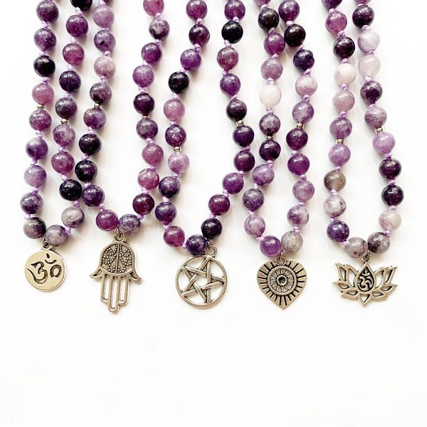 6mm natural lepidolite bracelet beads necklace 108 prayer beads tibet buddhist mala bracelet hand knotted om lotus 1pc, Golden;silver
6mm natural lepidolite bracelet beads necklace 108 prayer beads tibet buddhist mala bracelet hand knotted om lotus 1pc, Golden;silver