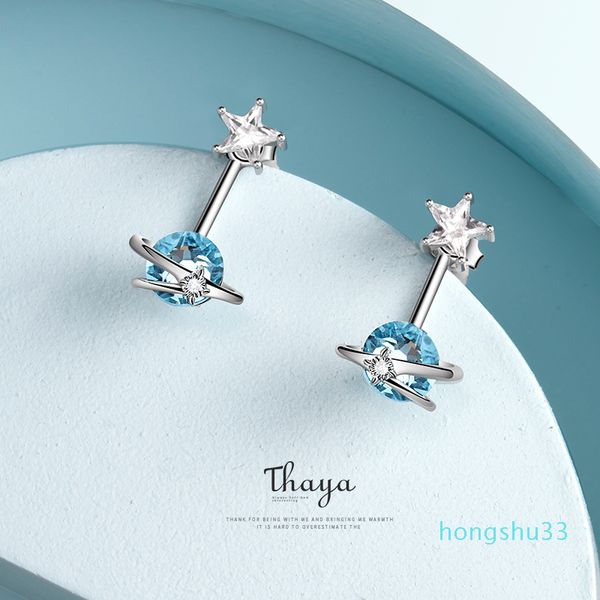 thaya fantasy jewelry design earring 925 silver bohemia blue zircon earring for women special design fashion55, Golden;silver
thaya fantasy jewelry design earring 925 silver bohemia blue zircon earring for women special design fashion55, Golden;silver