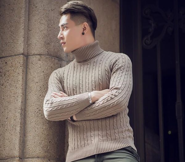 mens sweaters fall winter thick warm cashmere sweater men turtleneck mens sweaters slim fit pullover men knitwear double collar, White;black
mens sweaters fall winter thick warm cashmere sweater men turtleneck mens sweaters slim fit pullover men knitwear double collar, White;black